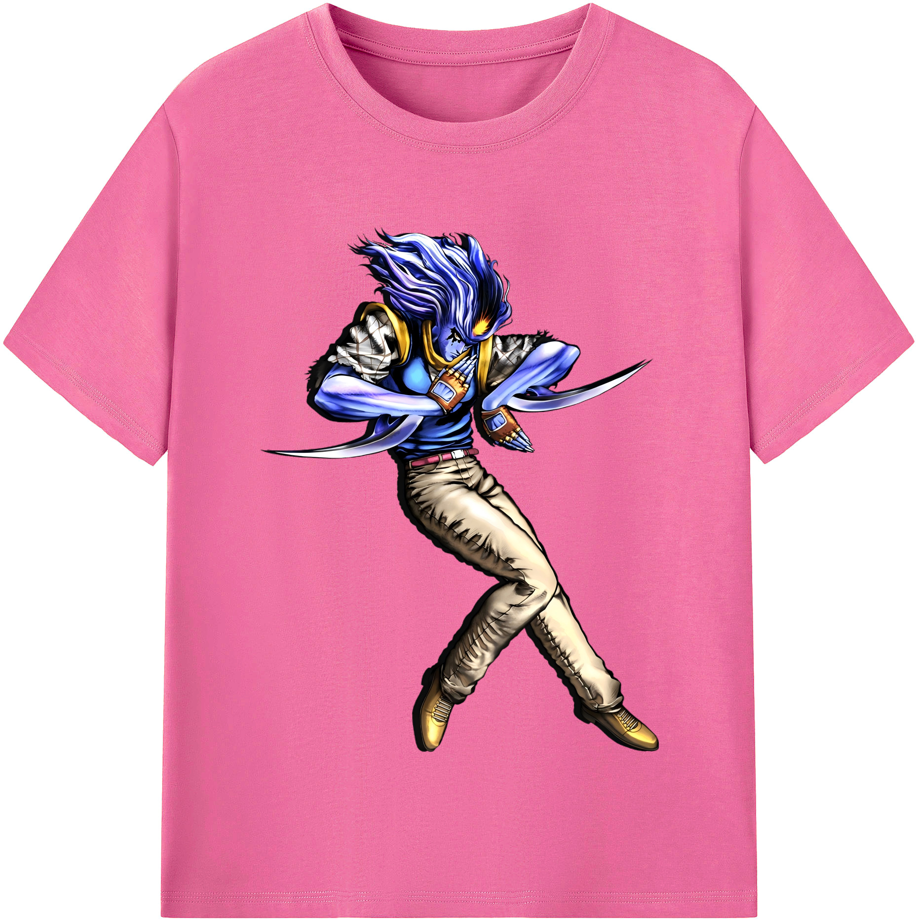 （画像用） ジョジョの奇妙な冒険 JoJo's Bizarre Adventure レディースカジュアルプリントTシャツ（綿100％）